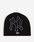 New Era New York Yankees Script Oversized Logo Knit 60981479 Black 3