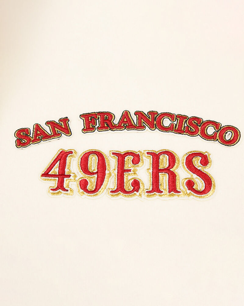 PRO STANDARD San Francisco 49Ers Retro Classic Rib Wool Varsity Jacket FS4643598-ERD cream 4