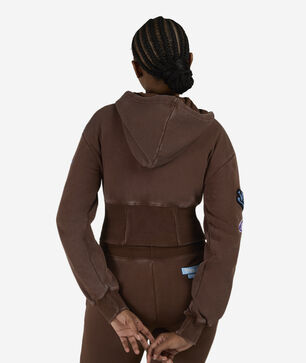 Full Zip Fleece Corset Hoodie