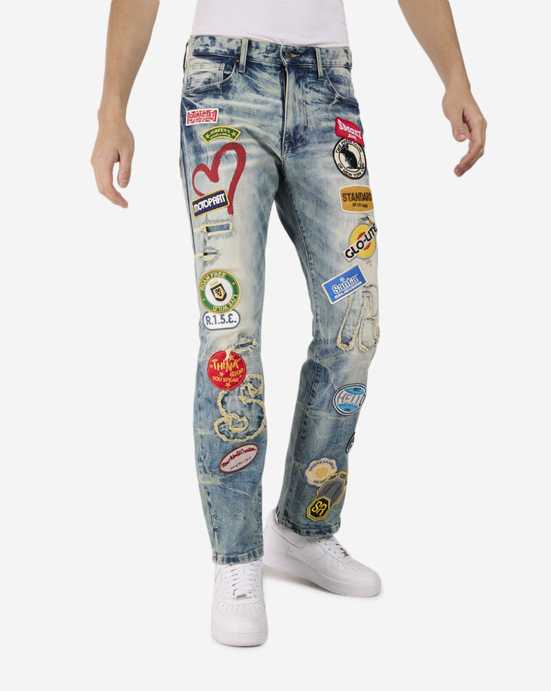 Decibel Multi-Patch Jeans JP24126SNZ-BLU Blue 1