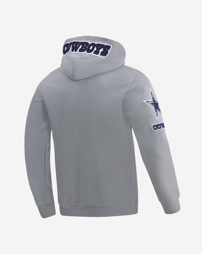 PRO STANDARD Dallas Cowboys Chenille Double Knit Pull Over Hoodie FDC5410295-GRY Grey 3
