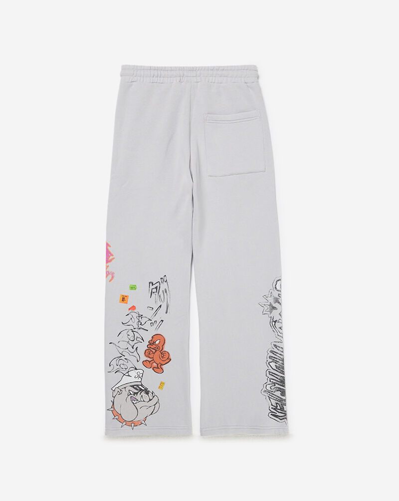 Smoke Rise Kids' Doodle Fleece Wide Leg Pant BFP26F530SN Grey 3