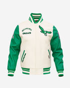 PRO STANDARD Philadelphia Eagles Retro Classic Rib Wool Varsity Jacket FPE643528-EKG cream 1