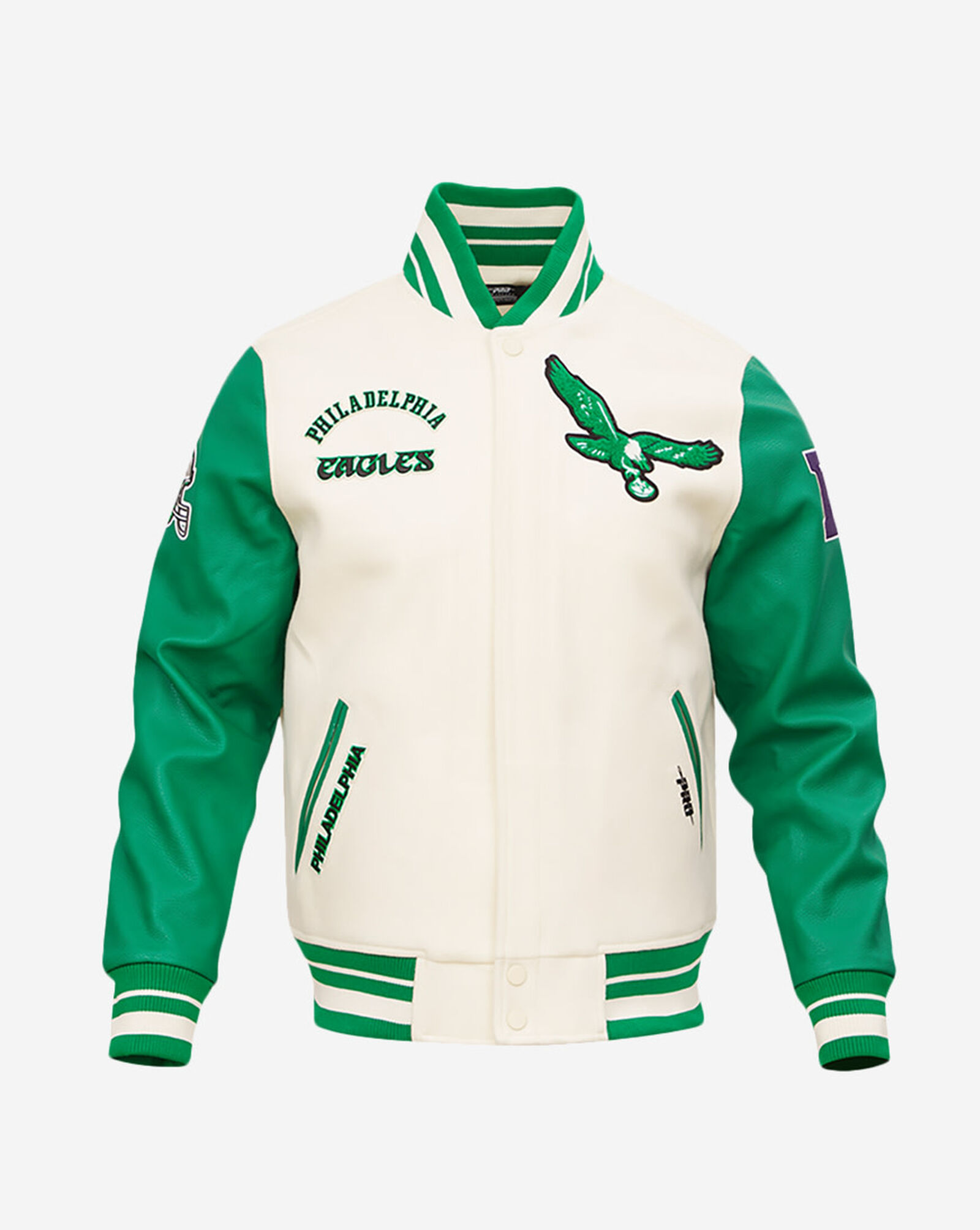 Shop PRO STANDARD Philadelphia Eagles Retro Classic Rib Wool Varsity ...