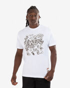 Mitchell & Ness Los Angeles Lakers Doodle Tee BMTR1268-LALYYPPPWHIT White 1