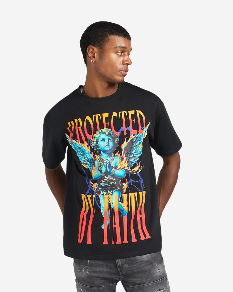 STREETZ IS WATCHIN Protected By Faith Tee SIW7062-BLK Black 1