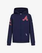 PRO STANDARD Big Boys' Atlanta Braves Classic Fleece Full-Zip Hoodie LABB5315085-MDN Blue 1