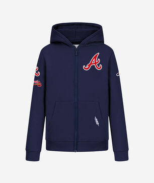 Big Boys' Atlanta Braves Classic Fleece Full-Zip Hoodie