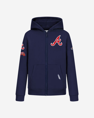 Big Boys' Atlanta Braves Classic Fleece Full-Zip Hoodie