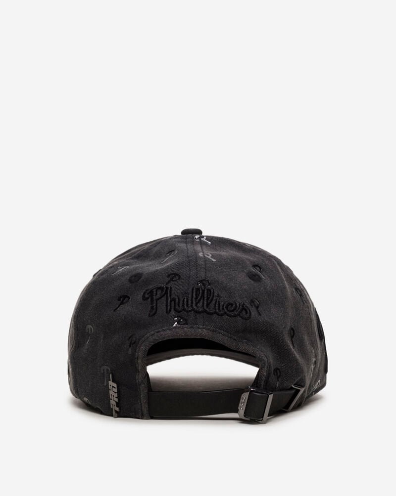 PRO STANDARD Philadelphia Phillies Washed Cotton Twill Pro Arc Strapback LPH7315789-WBK Black 3