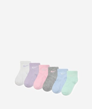 Little Kids' 6Pk Metallic Swoosh Quarter Socks