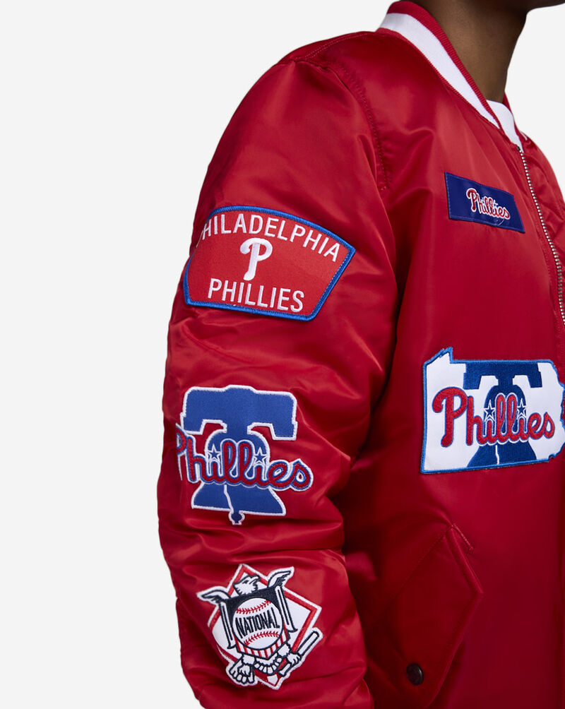New Era Alpha Industries Philadelphia Phillies Bomber Jacket 60684053 Red 3