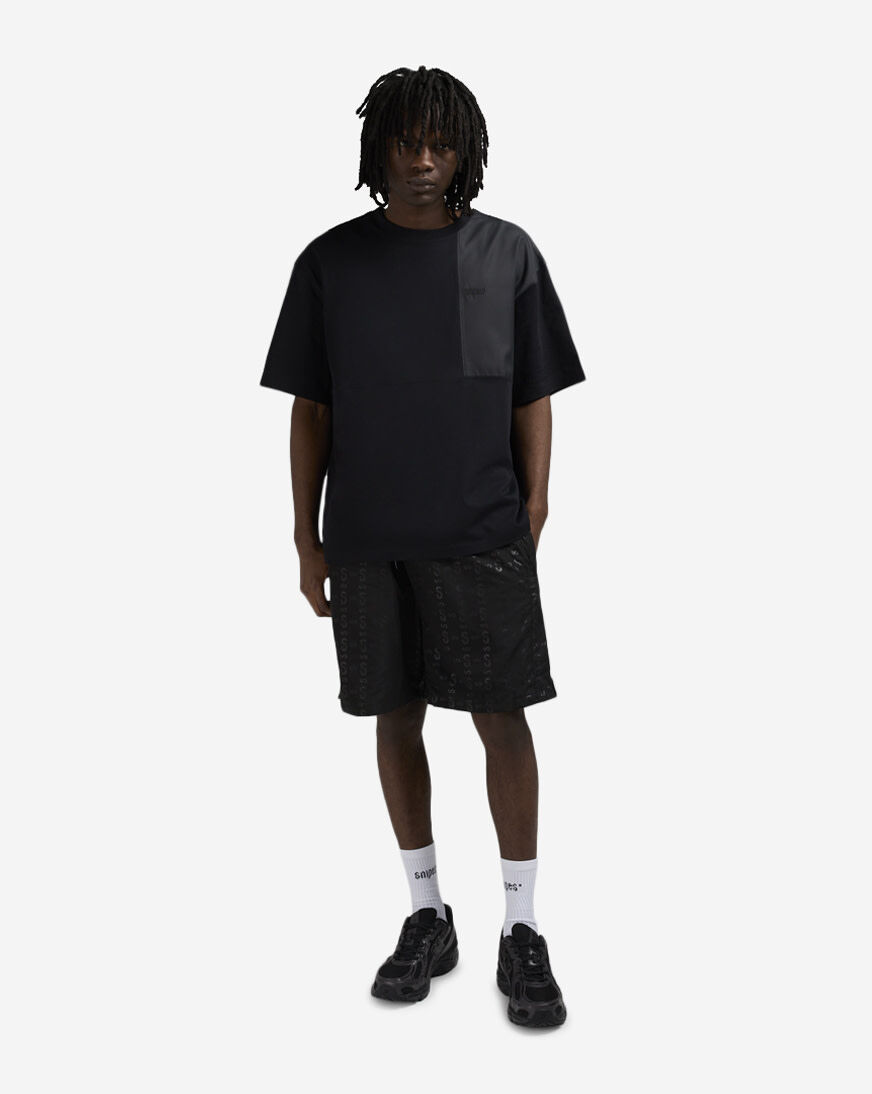 トップス Buffer CTP Black XL Shop SNIPES Oversized Contrast Fabric Tee SNQ225001M-BLK black