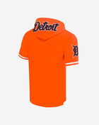 PRO STANDARD Detroit Tigers Classic Chenille Double Knit Short Sleeve Pull Over Hoodie LDT135076-ORG Orange 3