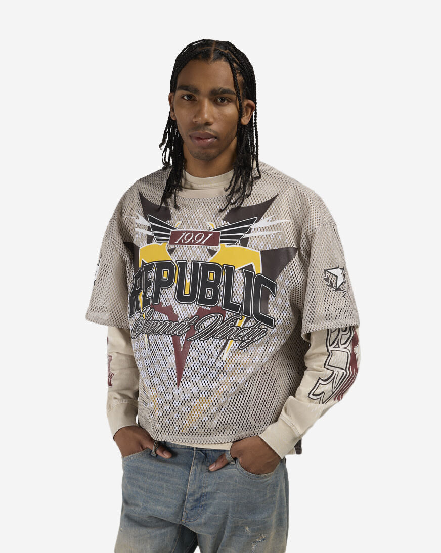 Shop Smoke Rise Republic Mesh 2-FER Long Sleeve Tee KT26S451SN-CAS