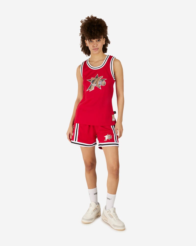 Mitchell  Ness Philadelphia 76ers NBA Glitter Swingman Jersey TFSM6844-P76YYPPPRED1 Red 5