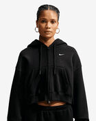 Nike Studio Fleece Medium Weight Oversized Full-Zip Cropped Hoodie IM8499-001 Black 4