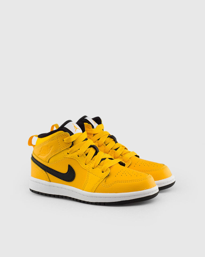 black and yellow jordan 1 preschool