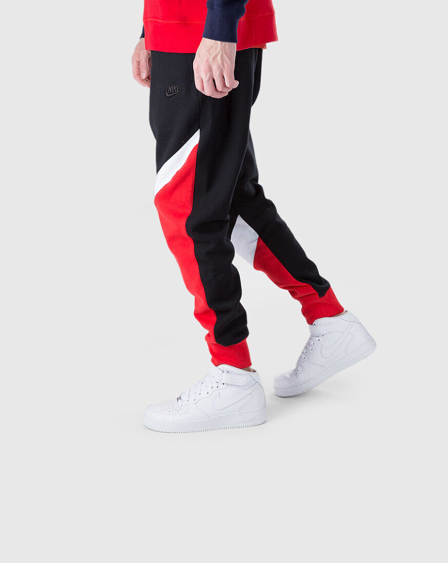 swoosh fleece jogging pants mens