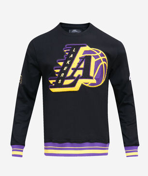 Los Angeles Lakers Mash Up Rib Fleece Crewneck