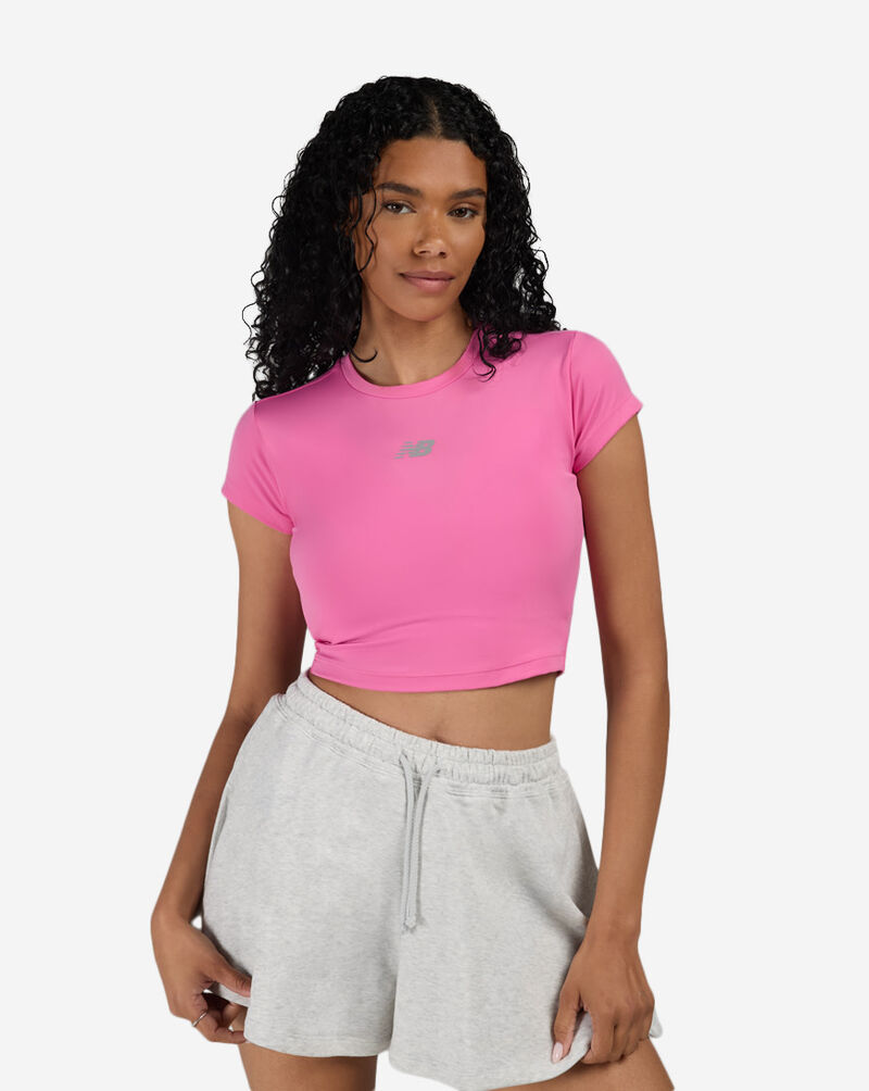 New Balance Harmony Fitted Performance Tee WT61O2GJ-AAC Pink 1