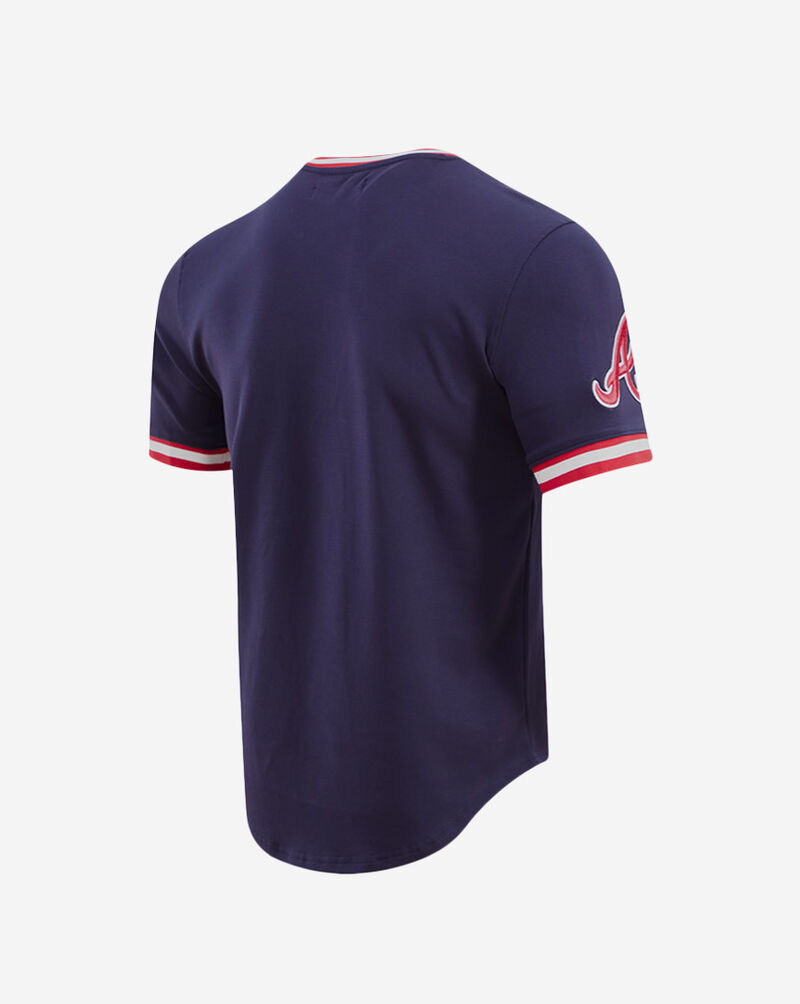 PRO STANDARD Atlanta Braves Classic Chenille Double Knit Tee  LAB131921-MDN Blue 3