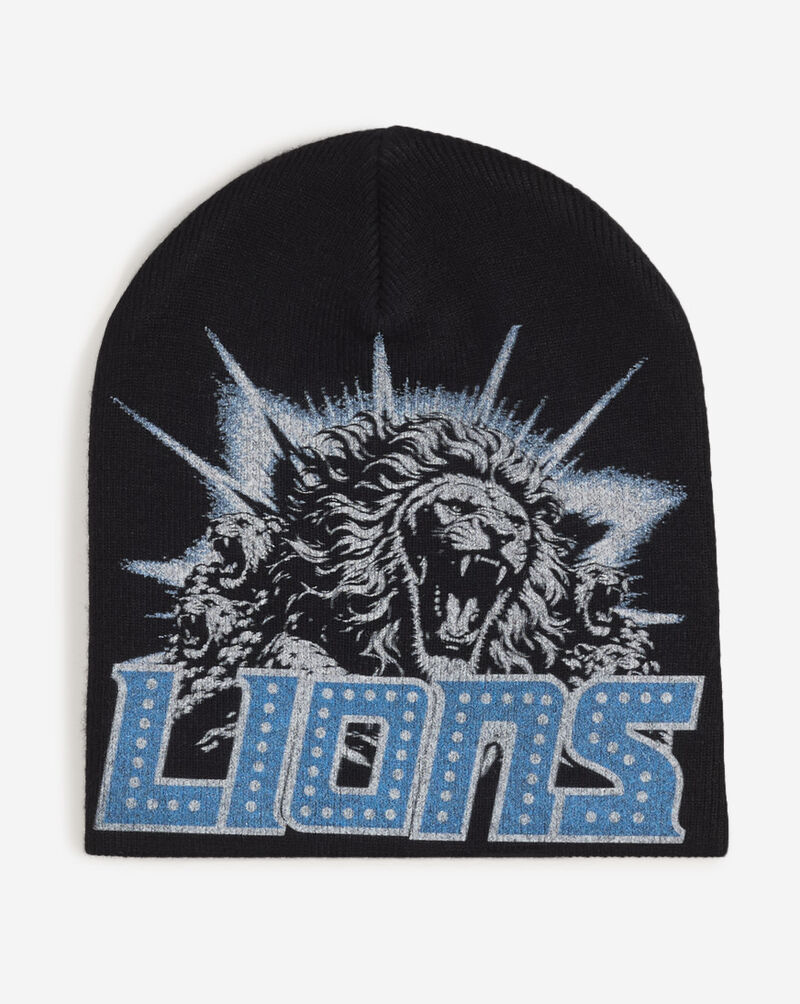 PRO STANDARD Detroit Lions Iron Mascot Knit  FDL7412278-BLK Black 3