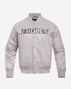 Philadelphia Eagles Big Logo No Fill Satin Jacket