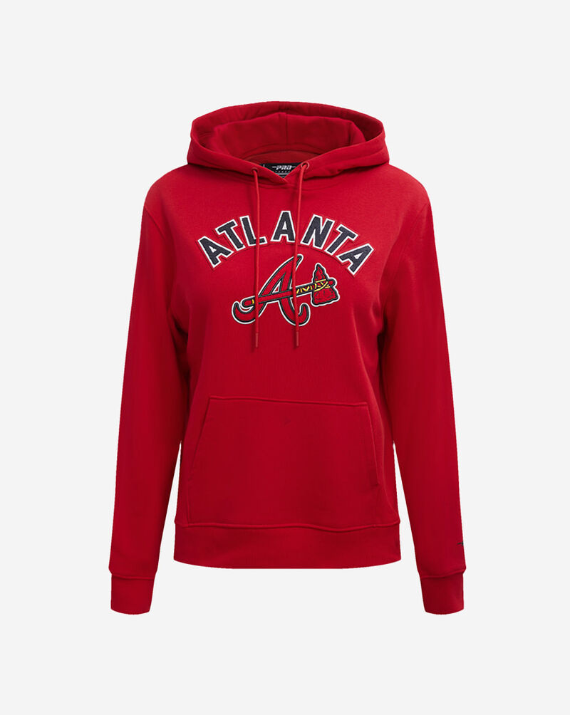 PRO STANDARD Atlanta Braves Classic Fleece Pull Over Hoodie LABC34340-RED Red 1