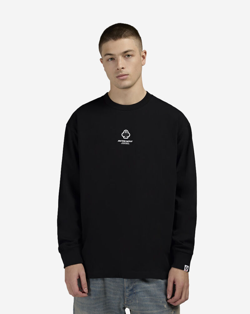AAPE Cotton Jersey Long Sleeve Tee AAPLTM1716XXP-BKX Black 1