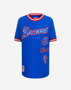 Big Boys' Atlanta Braves Retro Classic Striped Rib Tee
