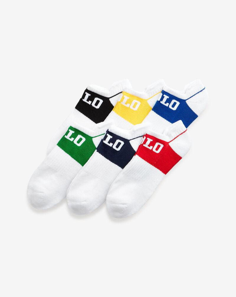 Polo Ralph Lauren Colorblock Cuff Low Cut Socks 6 Pack 827455PK2-991 Multi 1