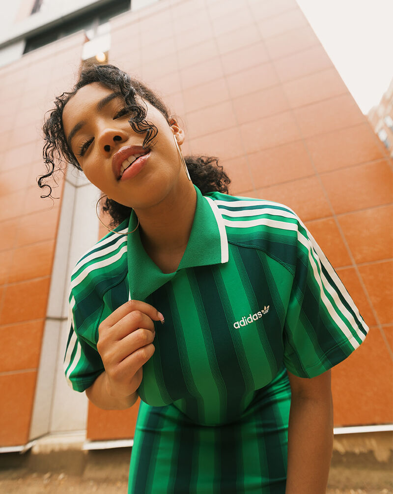 adidas Football Inspired Graphic Dress JW6014 Green 4