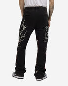 Smoke Rise Dystopian Tribal Print Stack Pant FP24657SNZ-BLK Black 2