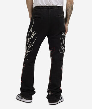 Dystopian Tribal Print Stack Pant