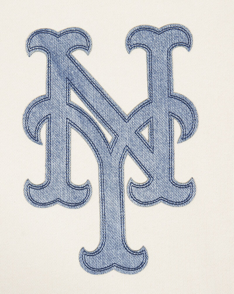 PRO STANDARD New York Mets Varsity Blues Fleece Pull Over Hoodie LNM539128-LIN cream 4