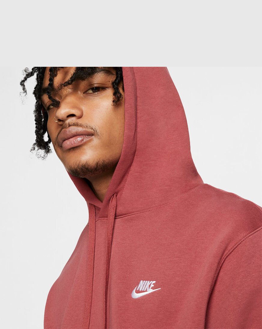 nike club hoodie cedar