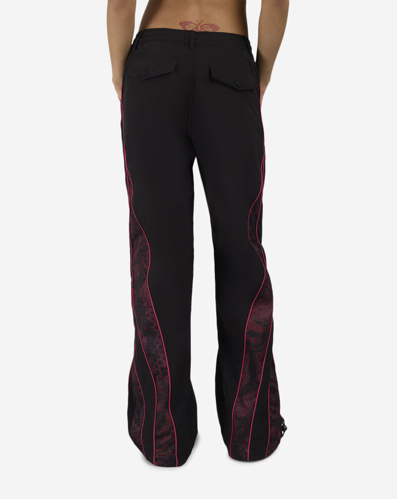 Smoke Rise Wide Leg Mesh Insert Woven Track Pants RWP26S416SNZ-FUCHSIAROSE Black 2