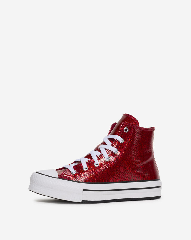 Converse Grade School Chuck Taylor All Star Lift Platform Disco A17657C Red 2
