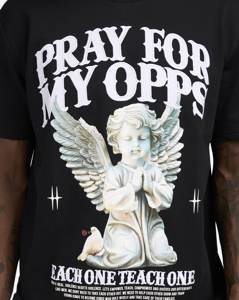 STREETZ IS WATCHIN Pray for my Opps Tee SIW1008-BLK Black 3