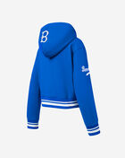 Big Girls' Brooklyn Dodgers Retro Classic Rib Fleece Pullover Hoodie