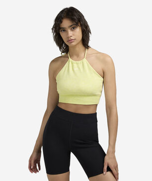 NSW  Chill Terry Slim Cropped French Terry Halter Top