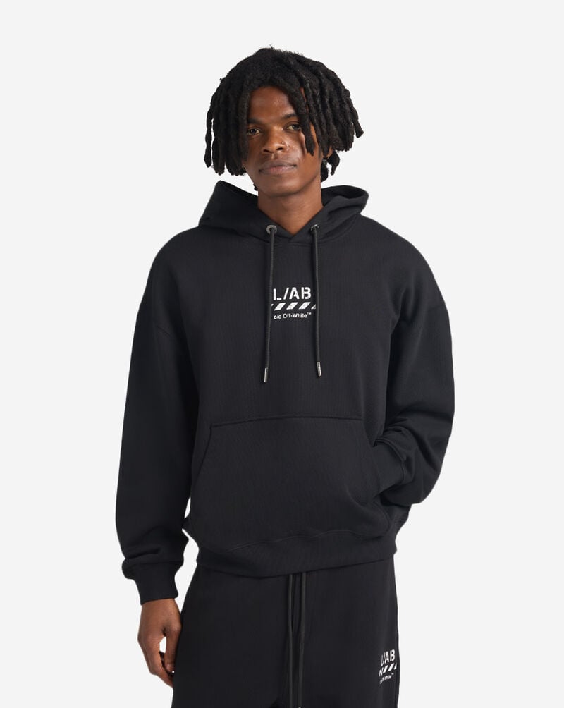 L/AB c/o Off-White L/AB Core Diagonal Hoodie 44LABF26K051-001 Black 1