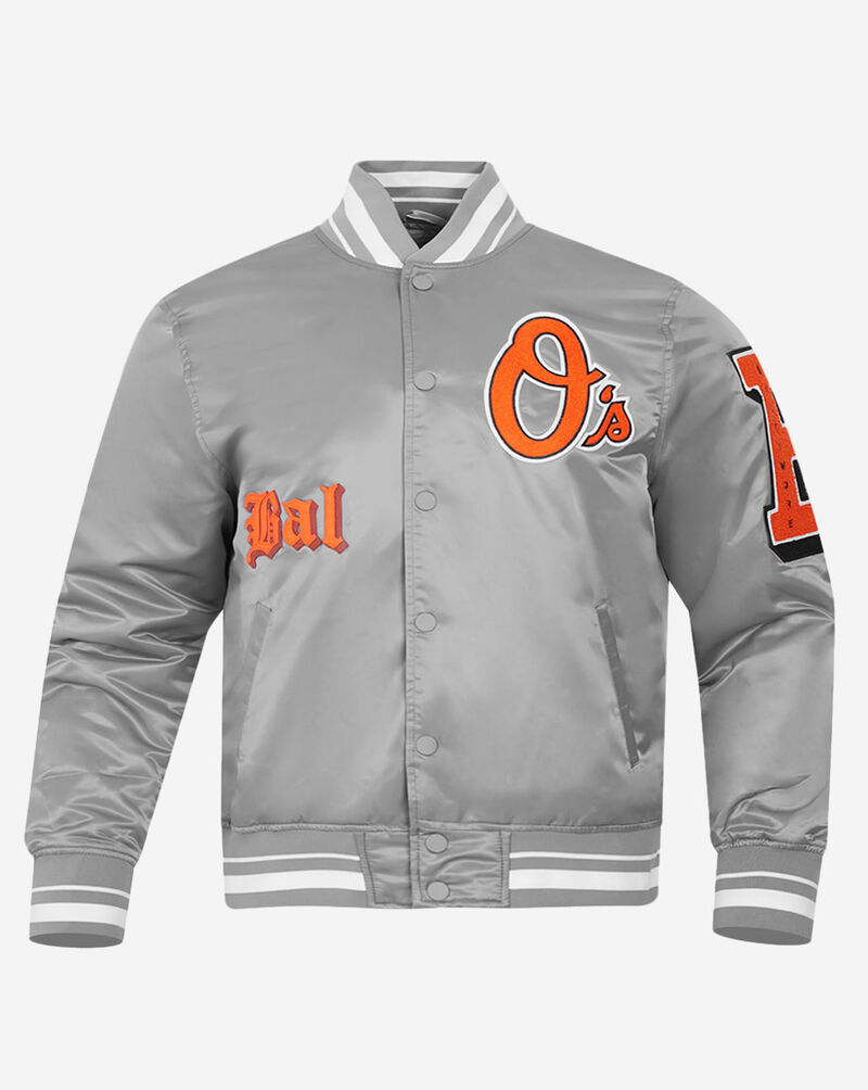PRO STANDARD Baltimore Orioles Old English Rib Satin Jacket LBO6314613-GRY Grey 1