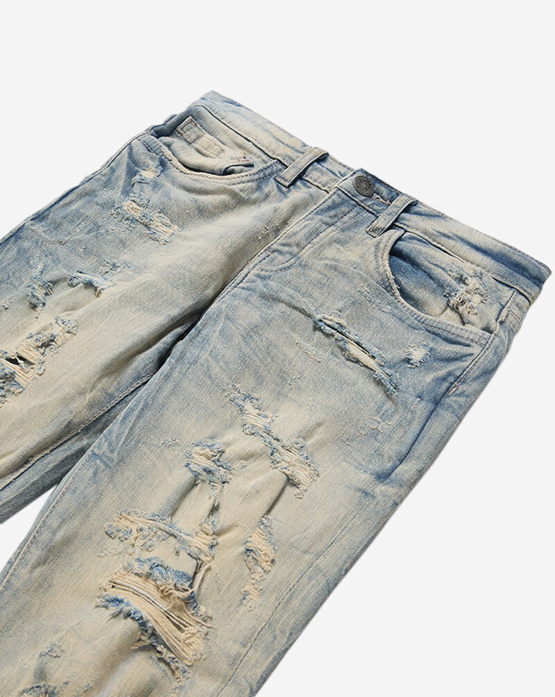 Jordan Craig Kids' Distressed Slim Fit Jeans (8-16) JS3308B-ICELAGER Blue 2