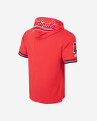 St. Louis Cardinals Classic Chenille Double Knit Short Sleeve Pull Over Hoodie 