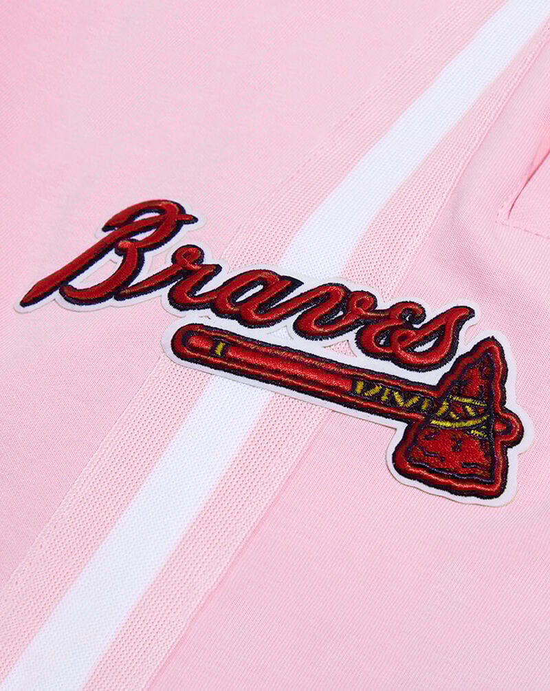 PRO STANDARD Atlanta Braves Classic Chenille Double Knit Short LAB331547-PNK Pink 4