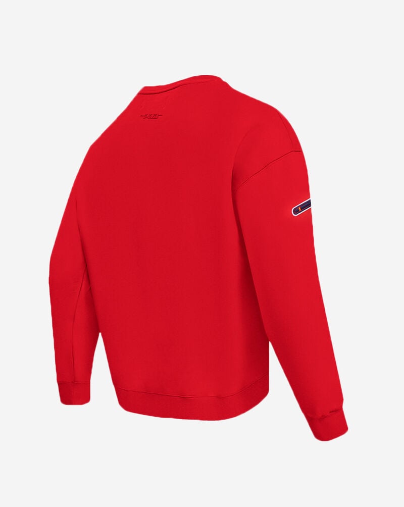 PRO STANDARD Atlanta Braves Old English Fleece Crewneck LAB5314638-RED Red 3