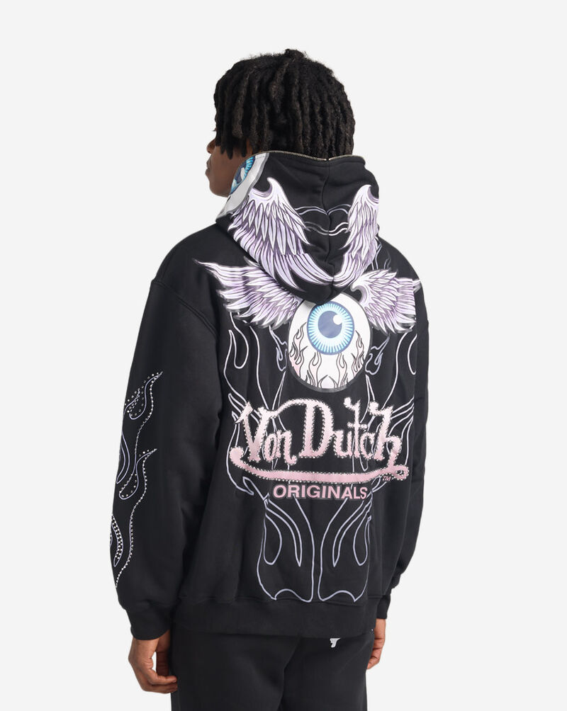 Von Dutch Evil Eye Flame Full-Zip Hoodie  4VND2B0428-BLK Black 2