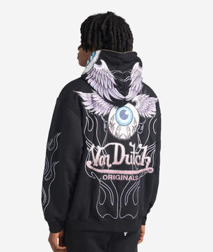 Evil Eye Flame Full-Zip Hoodie 